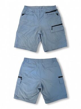 Nylon Spandex Athletic Light Blue Men's 36w Performance Cargo Shorts